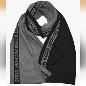Michael Kors Black And Gray Scarf